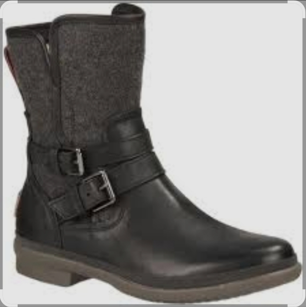 UGG Simmens Waterproof Sheepskin Wool Winter Boots - Picture 2 of 9